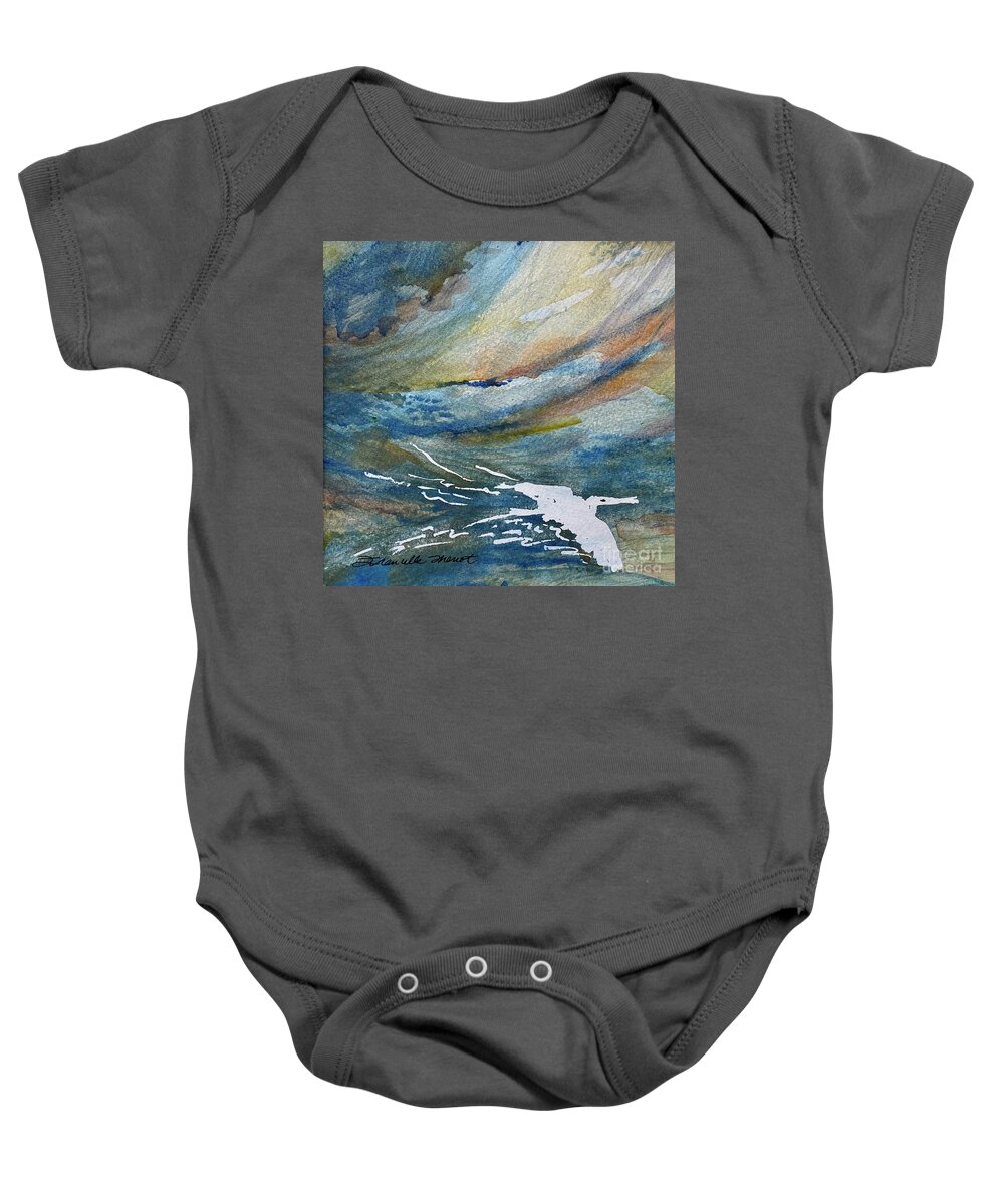 Louisiana Artist Baby Onesie featuring the painting White flight by Francelle Theriot