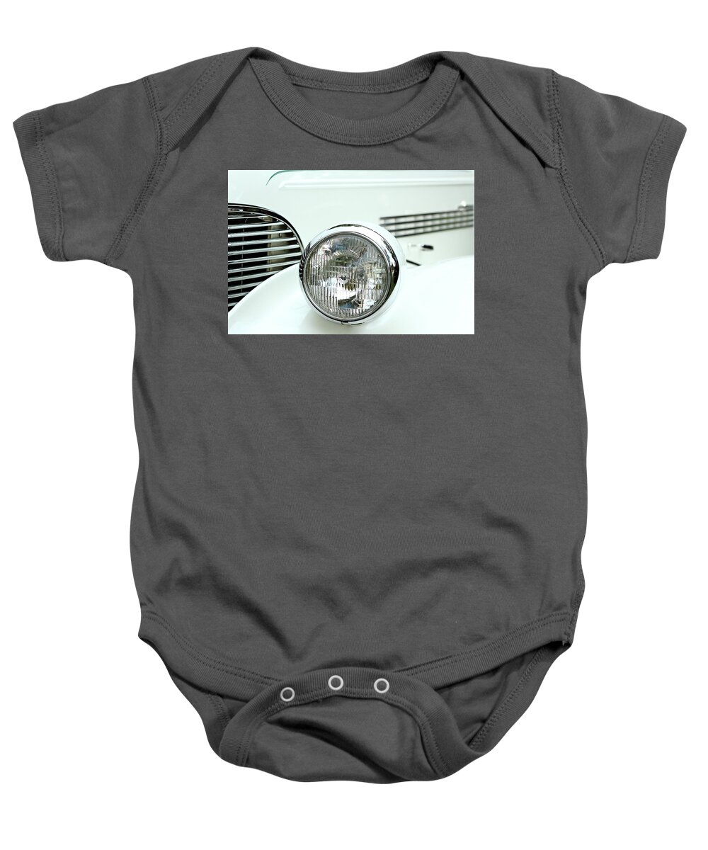 Chevy Baby Onesie featuring the photograph White #1 by Lens Art Photography By Larry Trager