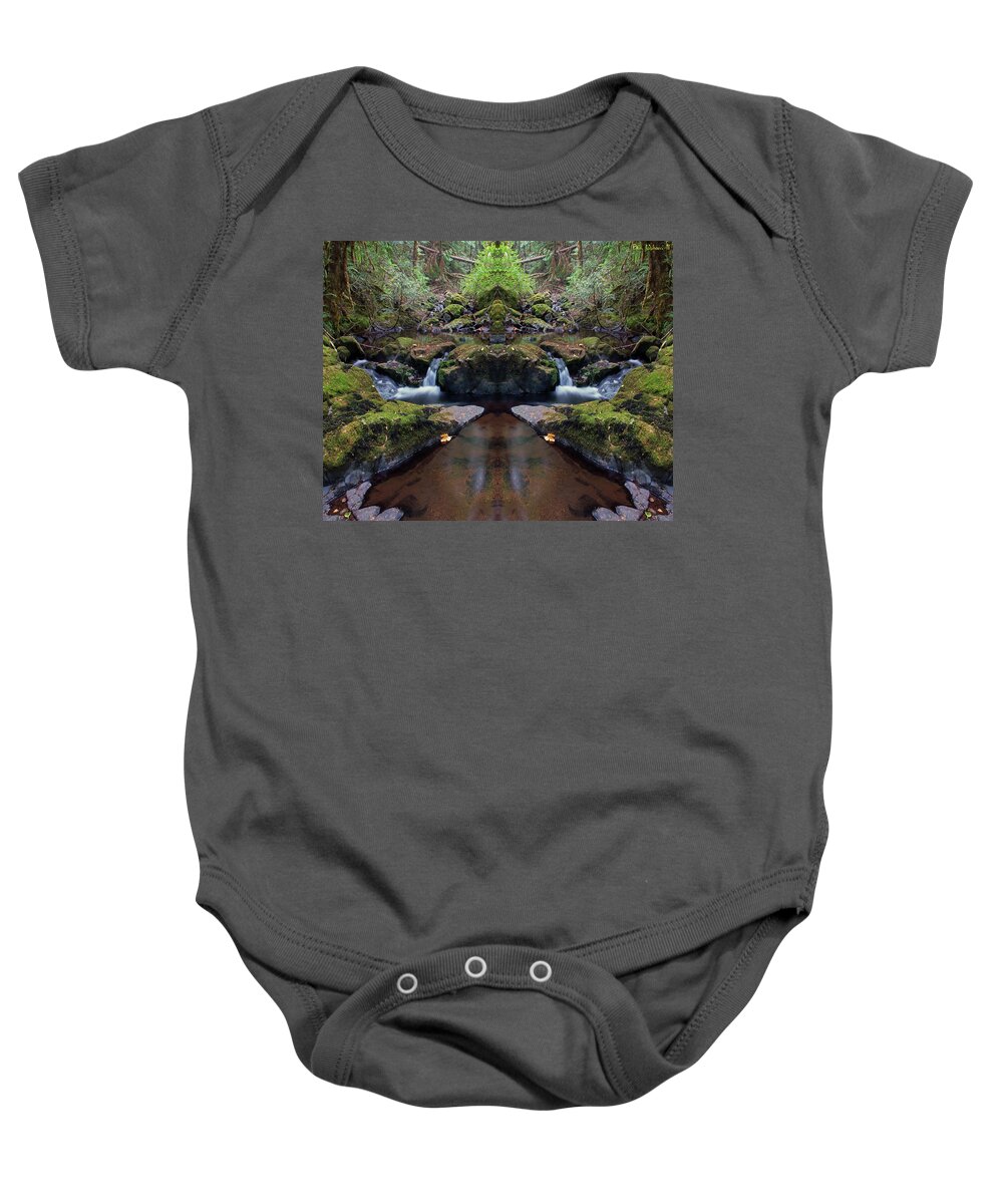 Nature Baby Onesie featuring the photograph Wilson Creek Paradise Mirror #1 by Ben Upham III