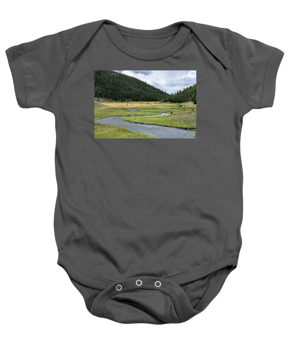 Winding River Baby Onesie featuring the photograph Winding River by Wesley Aston