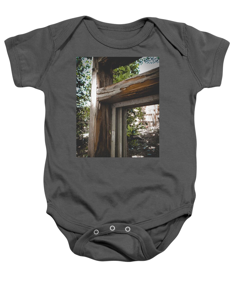 Window Baby Onesie featuring the photograph Window Frame That Was by W Craig Photography