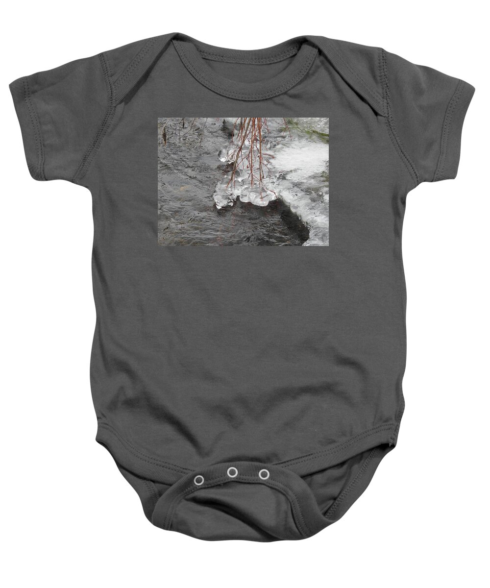 Ice Baby Onesie featuring the photograph Winter creek by Nicola Finch