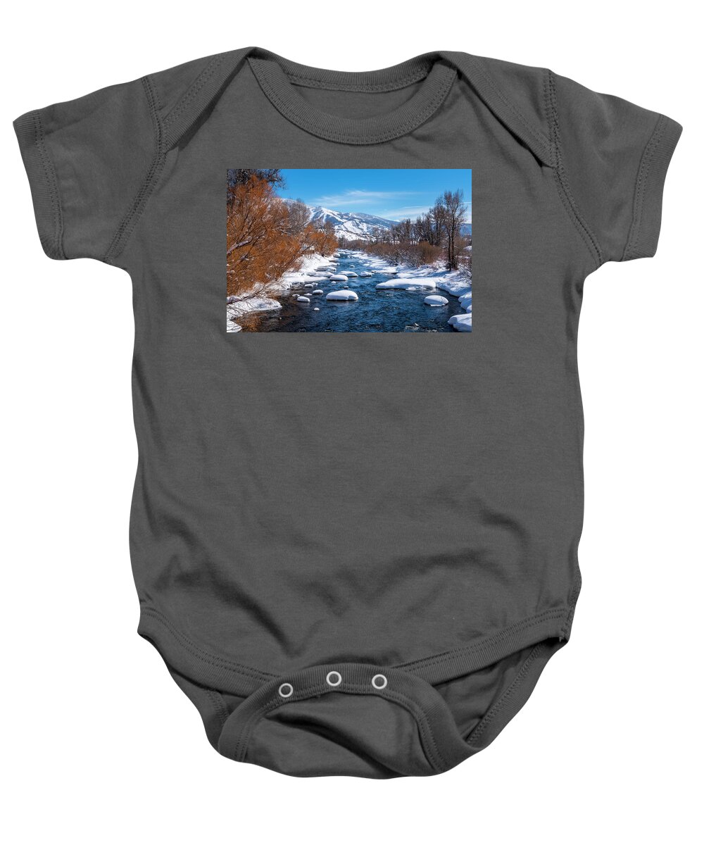 Steamboat Baby Onesie featuring the photograph Winter In Steamboat by Michael Smith