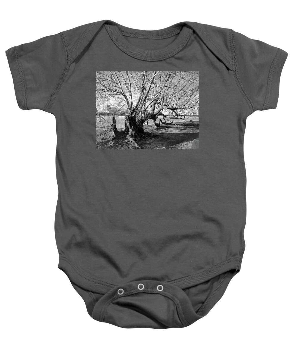 Boston Baby Onesie featuring the photograph Winter on the Charles by Steven Nelson