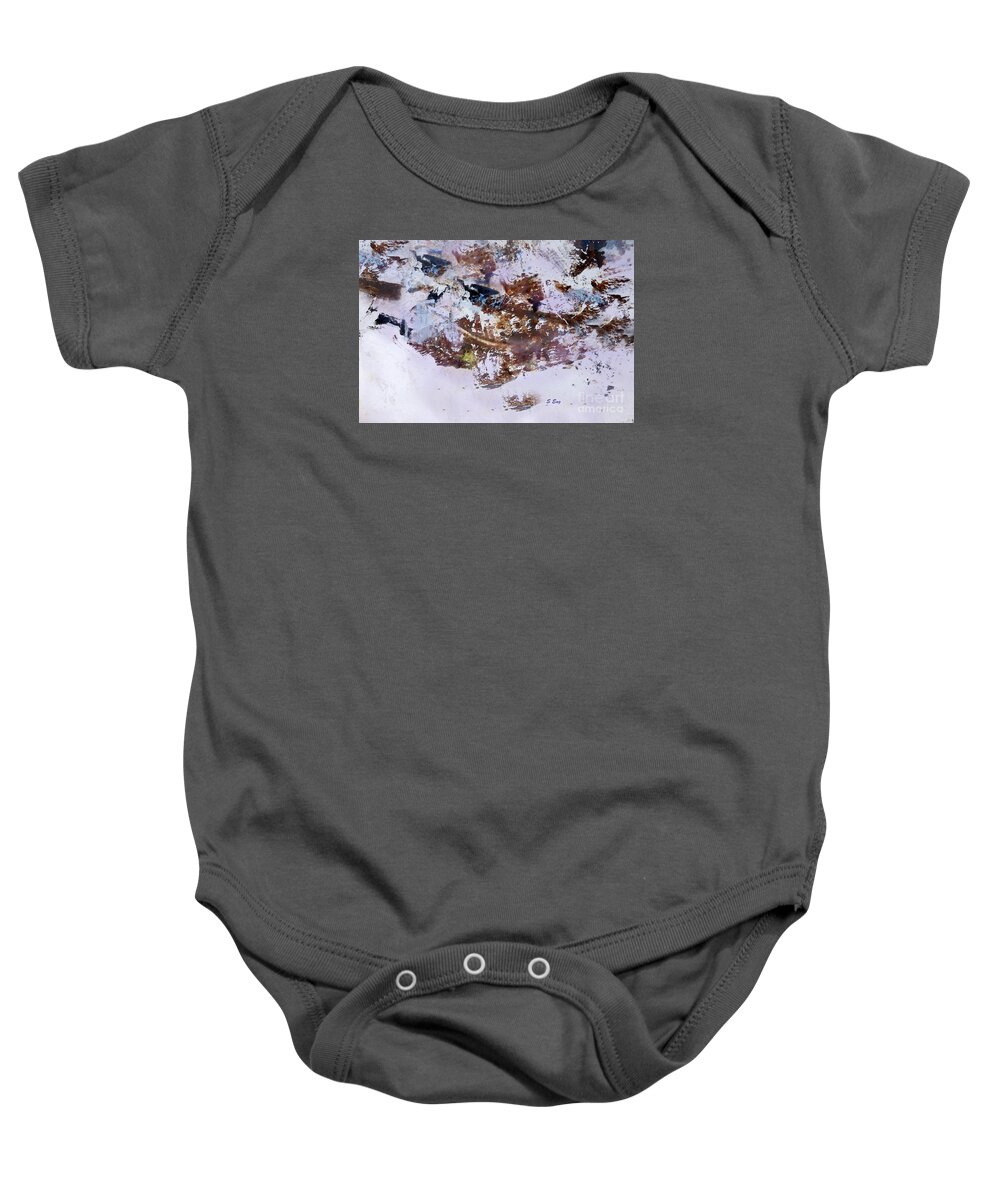 Mountains Baby Onesie featuring the painting Winter Snow by Sharon Williams Eng
