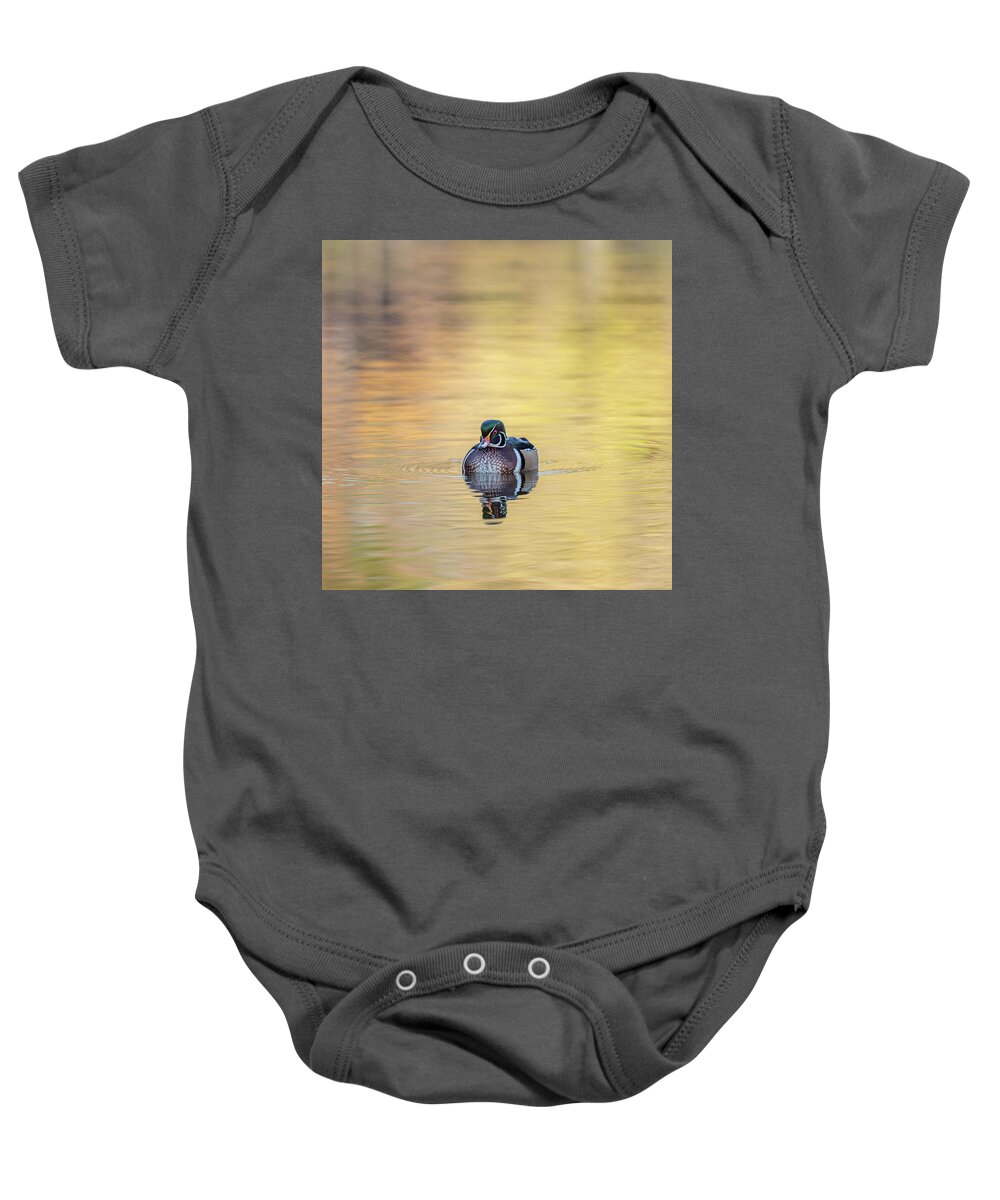 Wood Duck Baby Onesie featuring the photograph Wood Duck 2 by Stephen Holst
