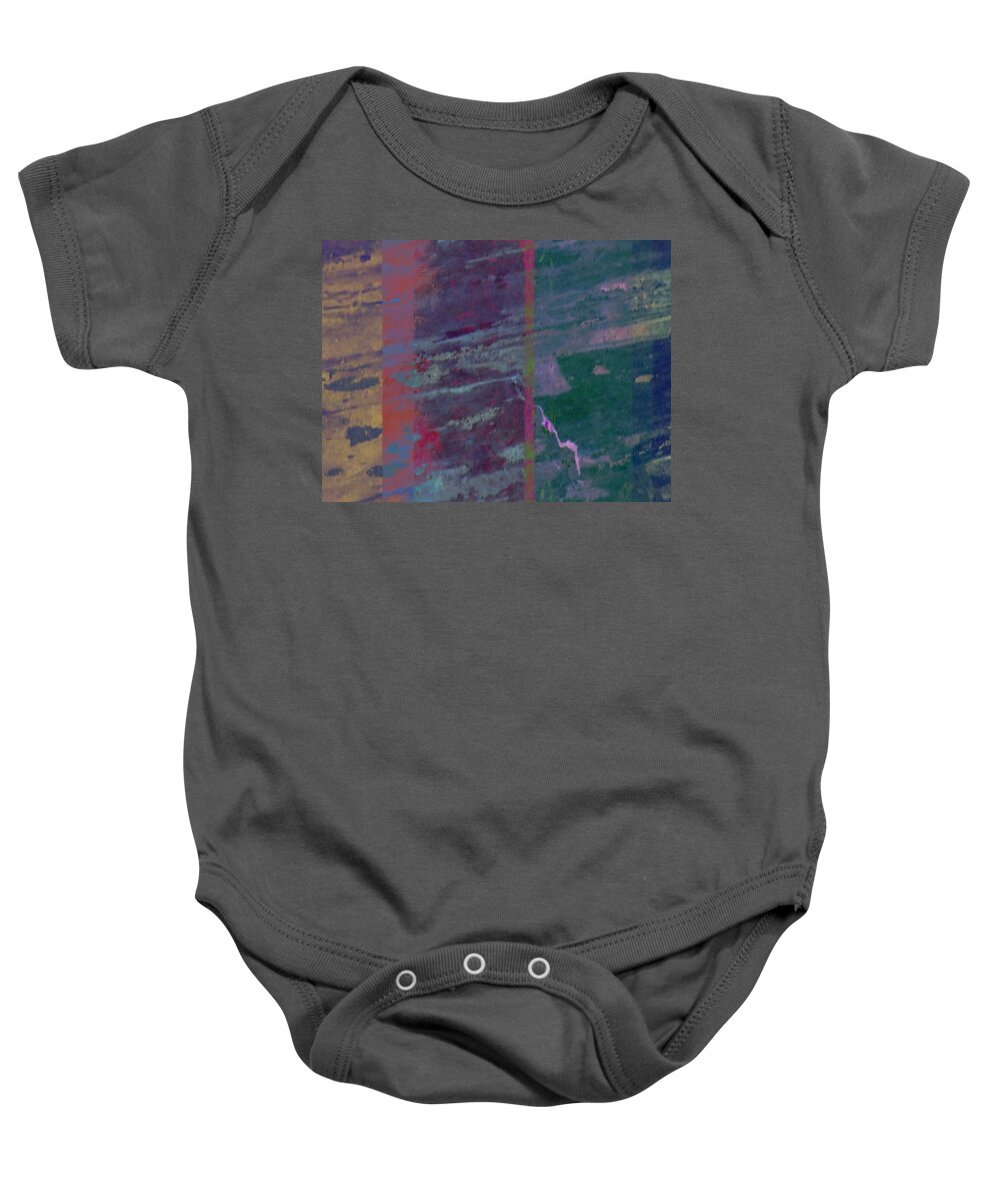 Wood Baby Onesie featuring the mixed media Wood Streaks by Christopher Reed