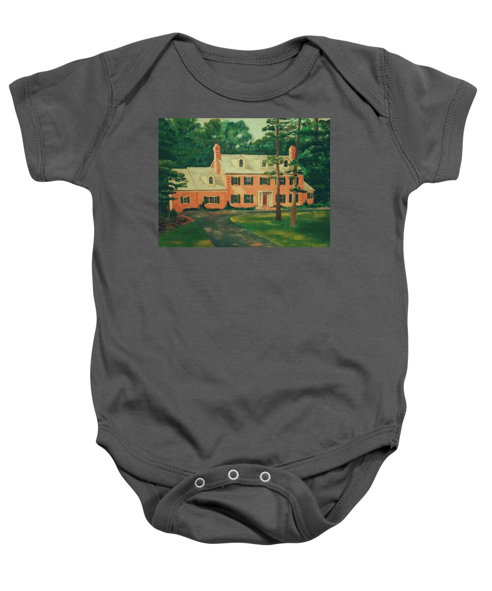 House Baby Onesie featuring the painting Yards by Try Cheatham