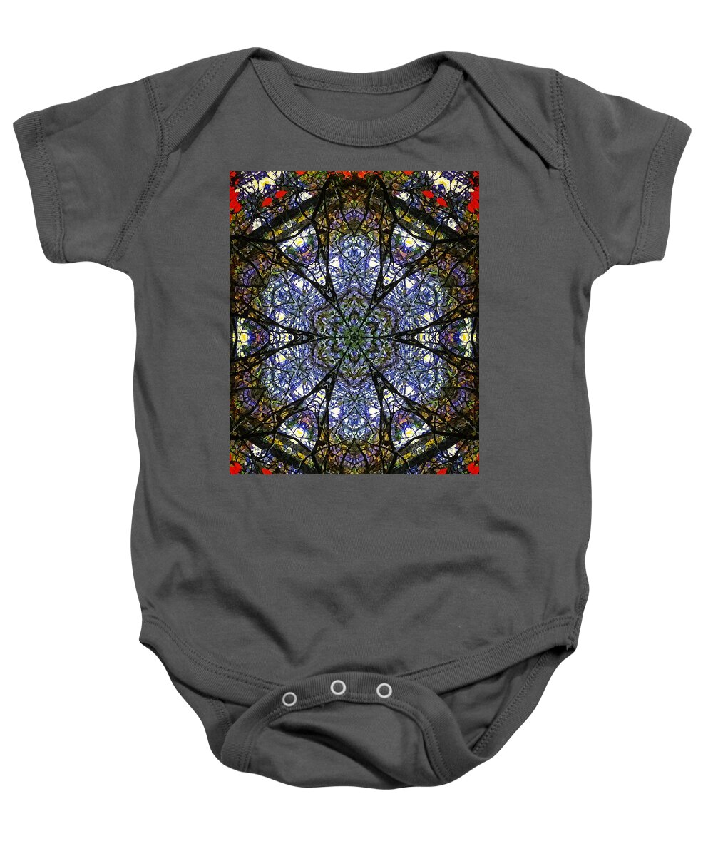Photo Art Baby Onesie featuring the photograph Yardscape Connections by Allen Nice-Webb
