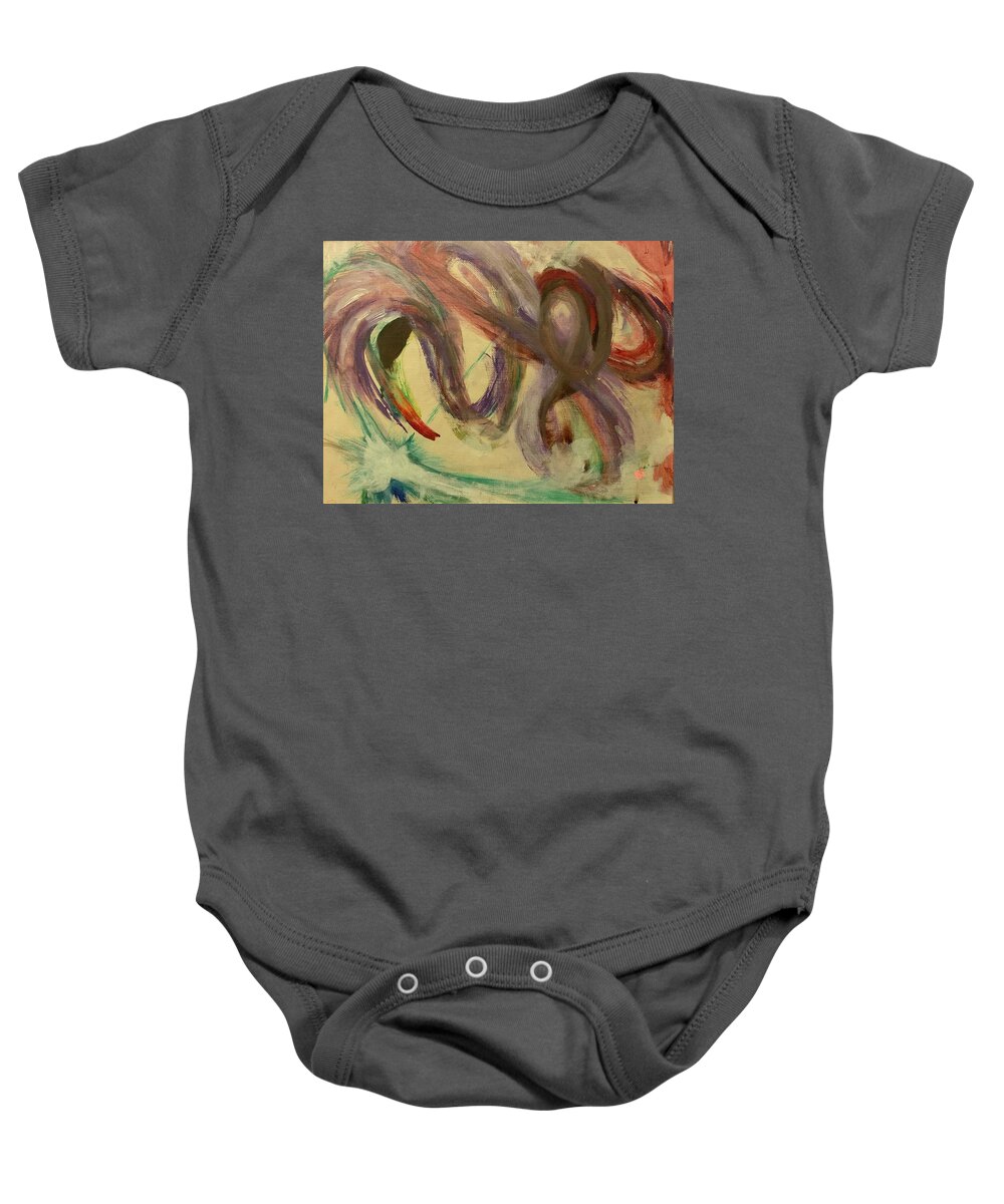 Yes Baby Onesie featuring the painting YES bird by Gary Wohlman
