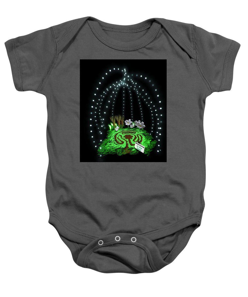 Motivational Baby Onesie featuring the digital art You Are the Light of the World by Bill Ressl
