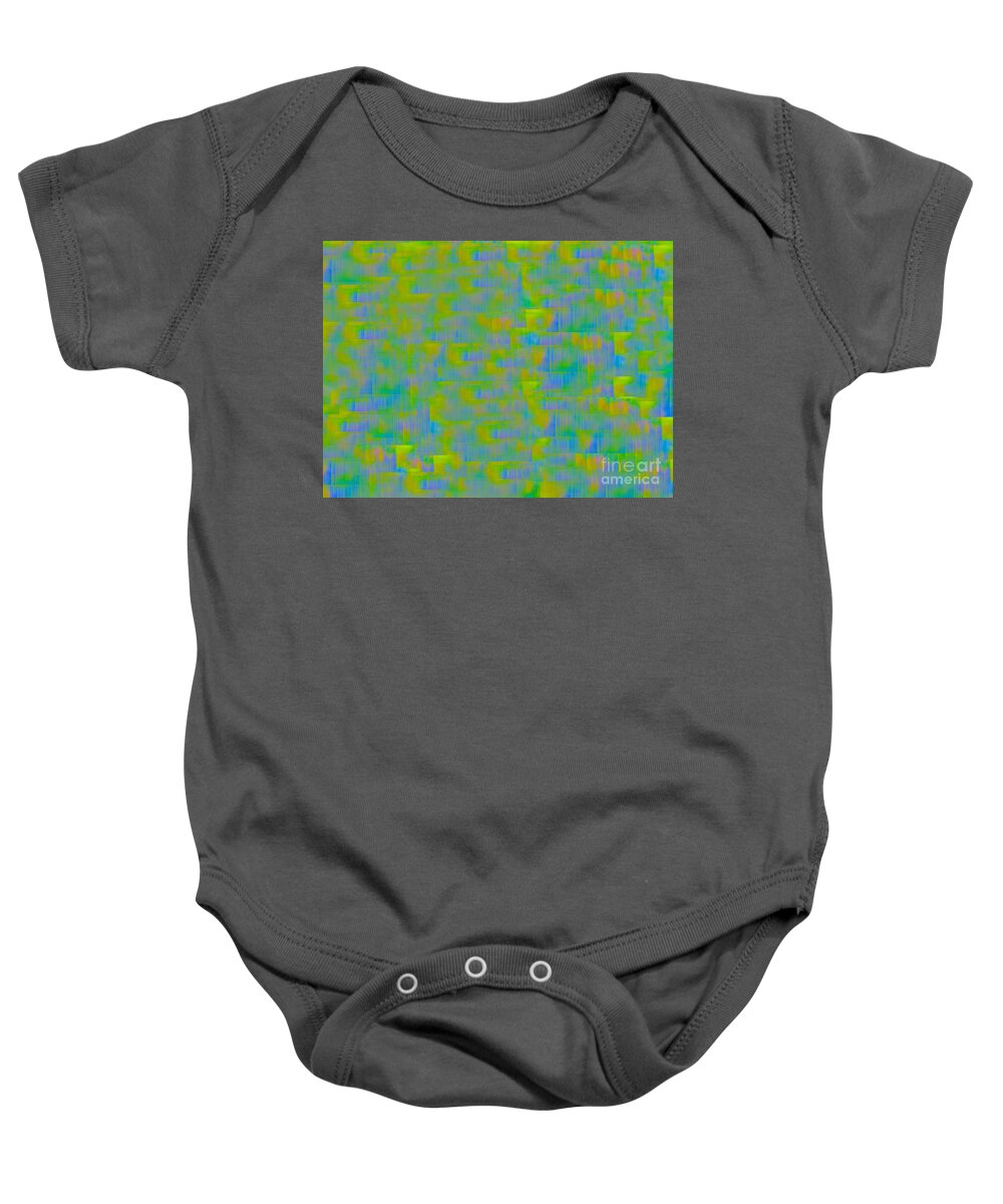 Abstract Art Baby Onesie featuring the digital art You Will Stay Calm Too by Jeremiah Ray