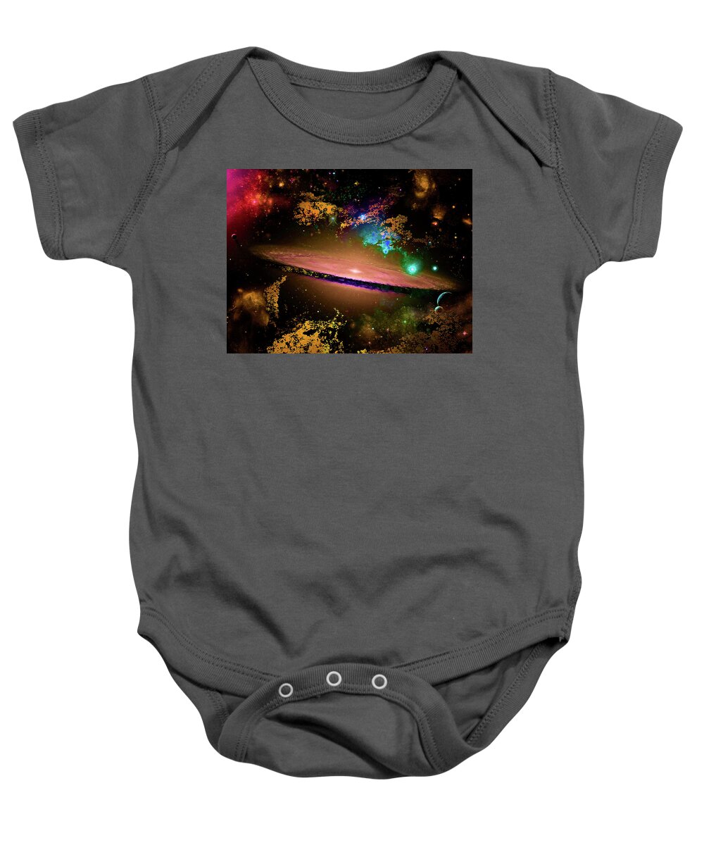 Abstract Baby Onesie featuring the digital art Young Star Forming in a Nebula by Don White Artdreamer