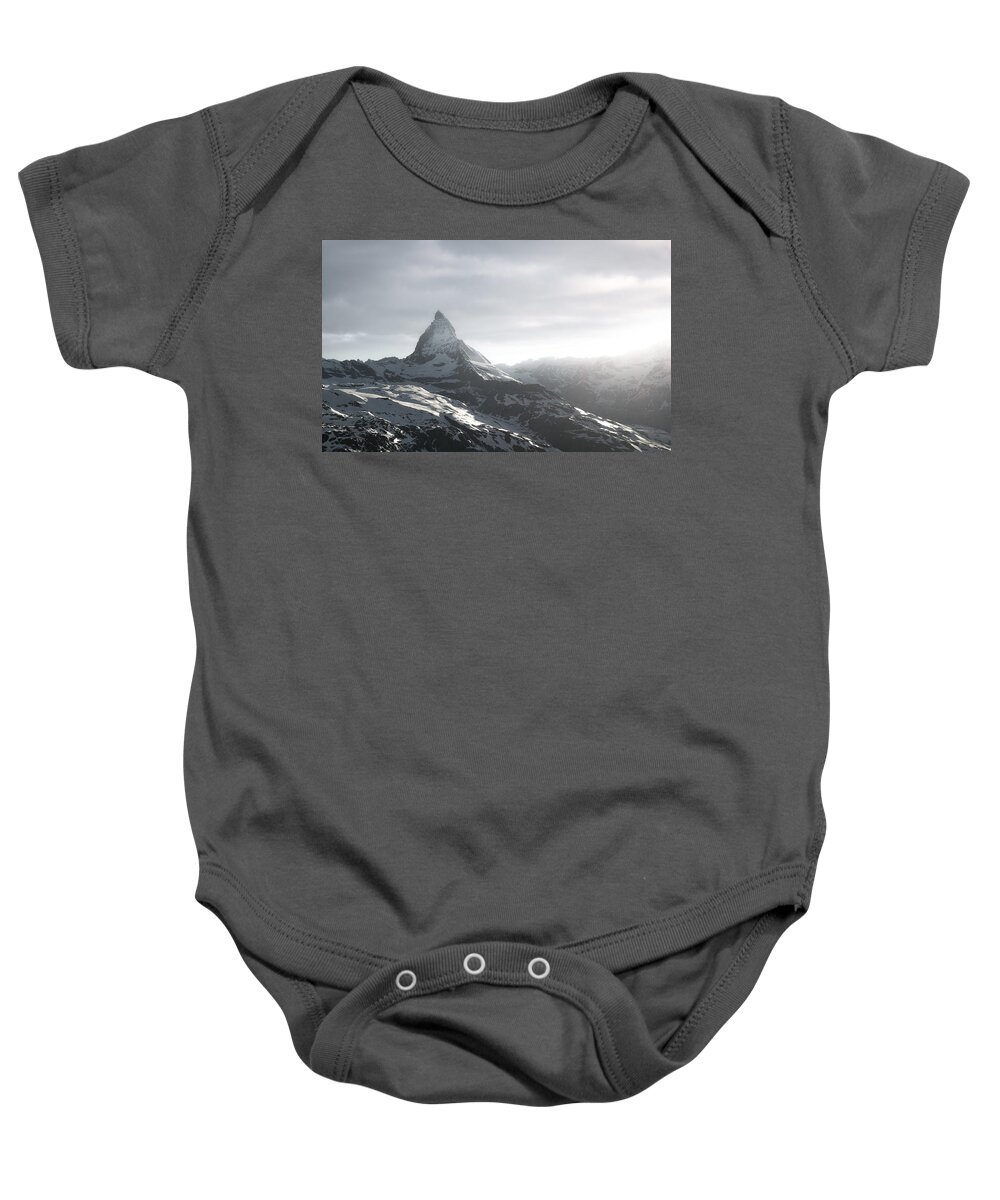 Alps Baby Onesie featuring the photograph Zermatt - Matterhorn by Photography by KO