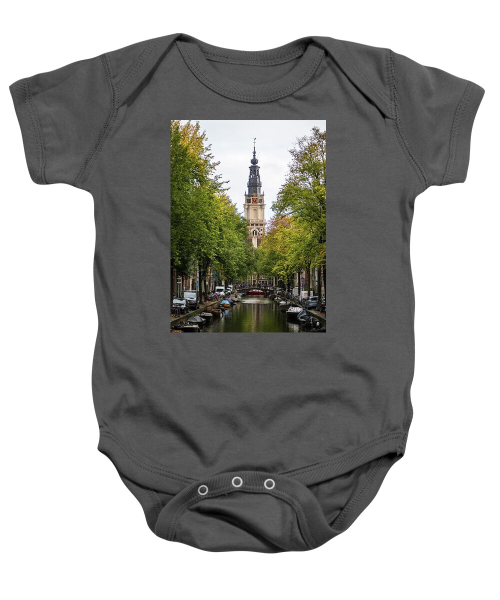 Architecture Baby Onesie featuring the photograph Zuiderkerk Amsterdam by Mary Lee Dereske