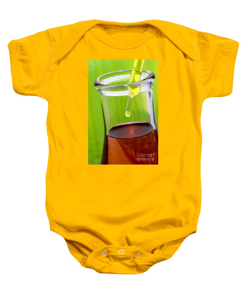 Pipette Baby Onesie featuring the photograph Equipment in Science Research Lab #1 by Science Research Lab