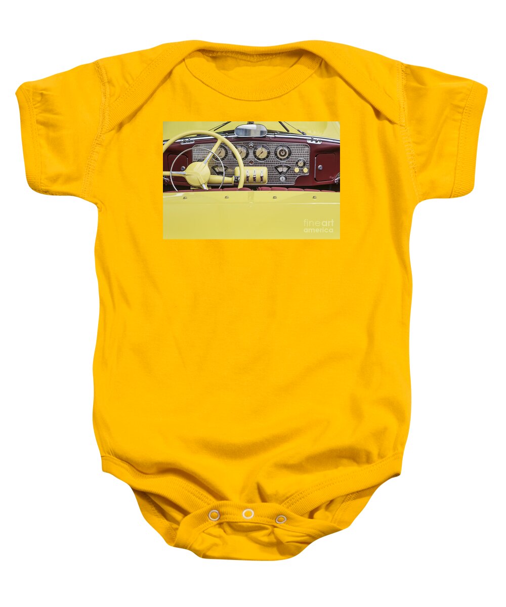 1937 Cord Baby Onesie featuring the photograph 1937 Cord Dash by Dennis Hedberg