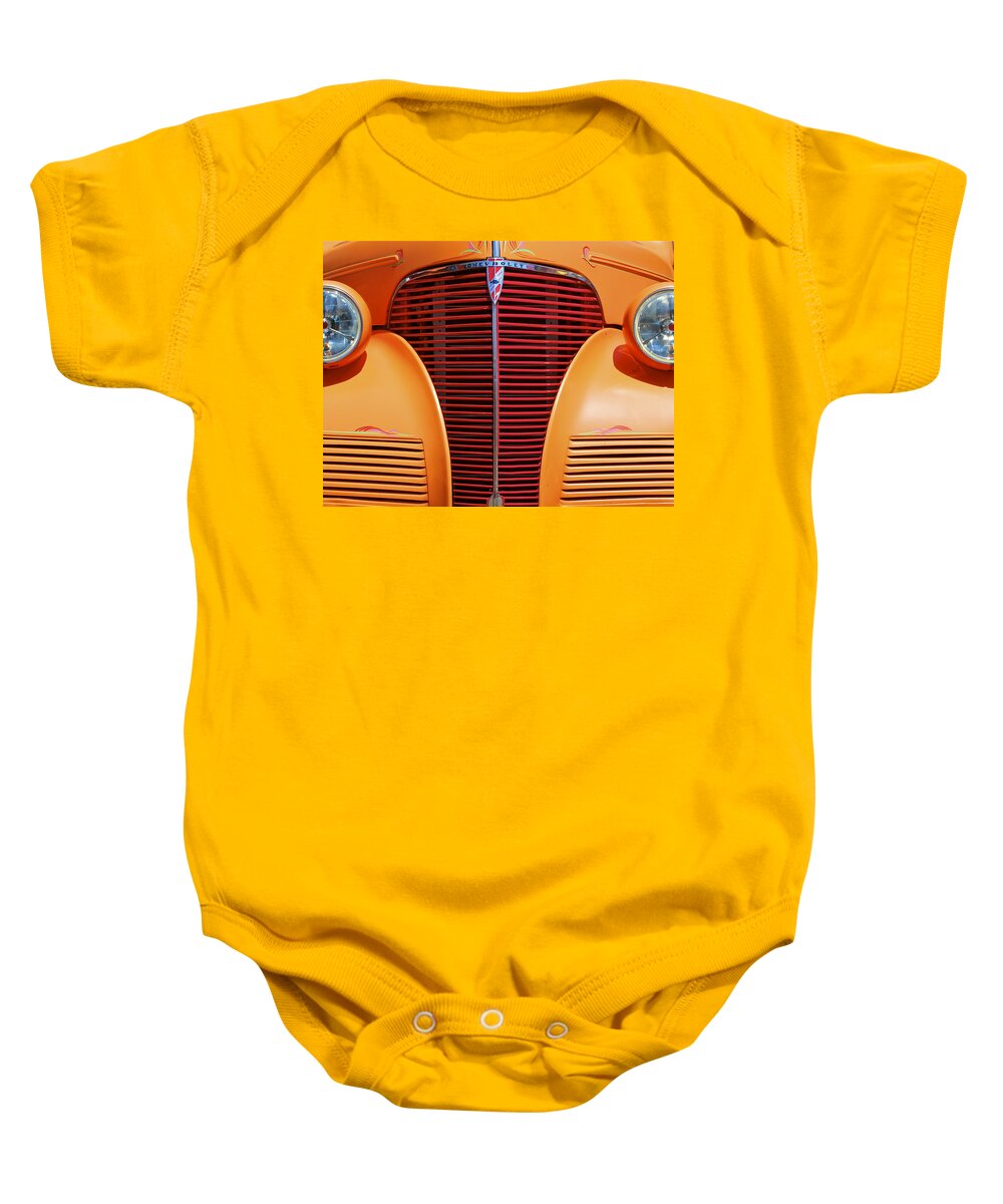Chevy Baby Onesie featuring the photograph 1939 Chevy by John Babis