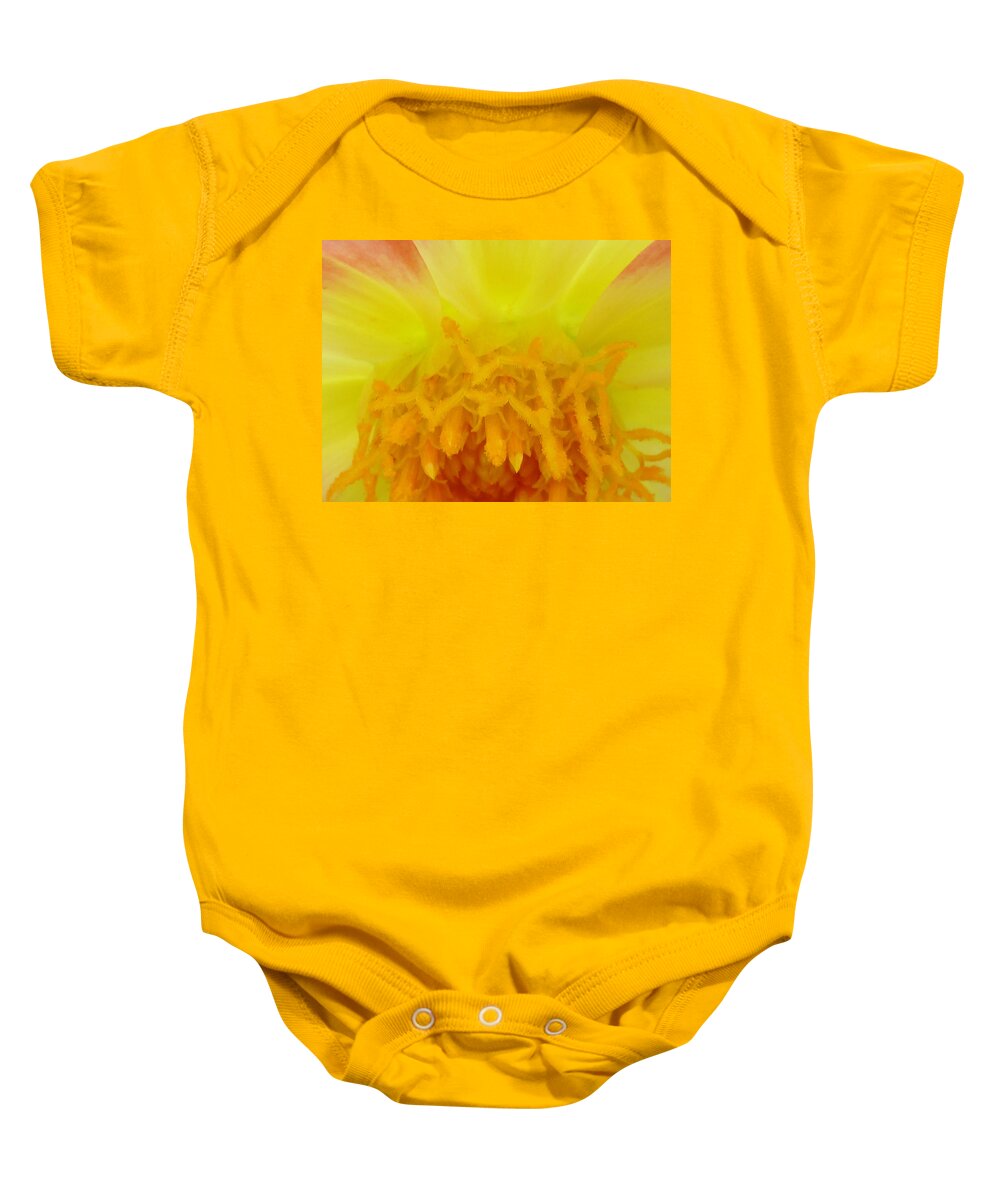 Flower Baby Onesie featuring the photograph A Bee's Eye View by Steve Taylor
