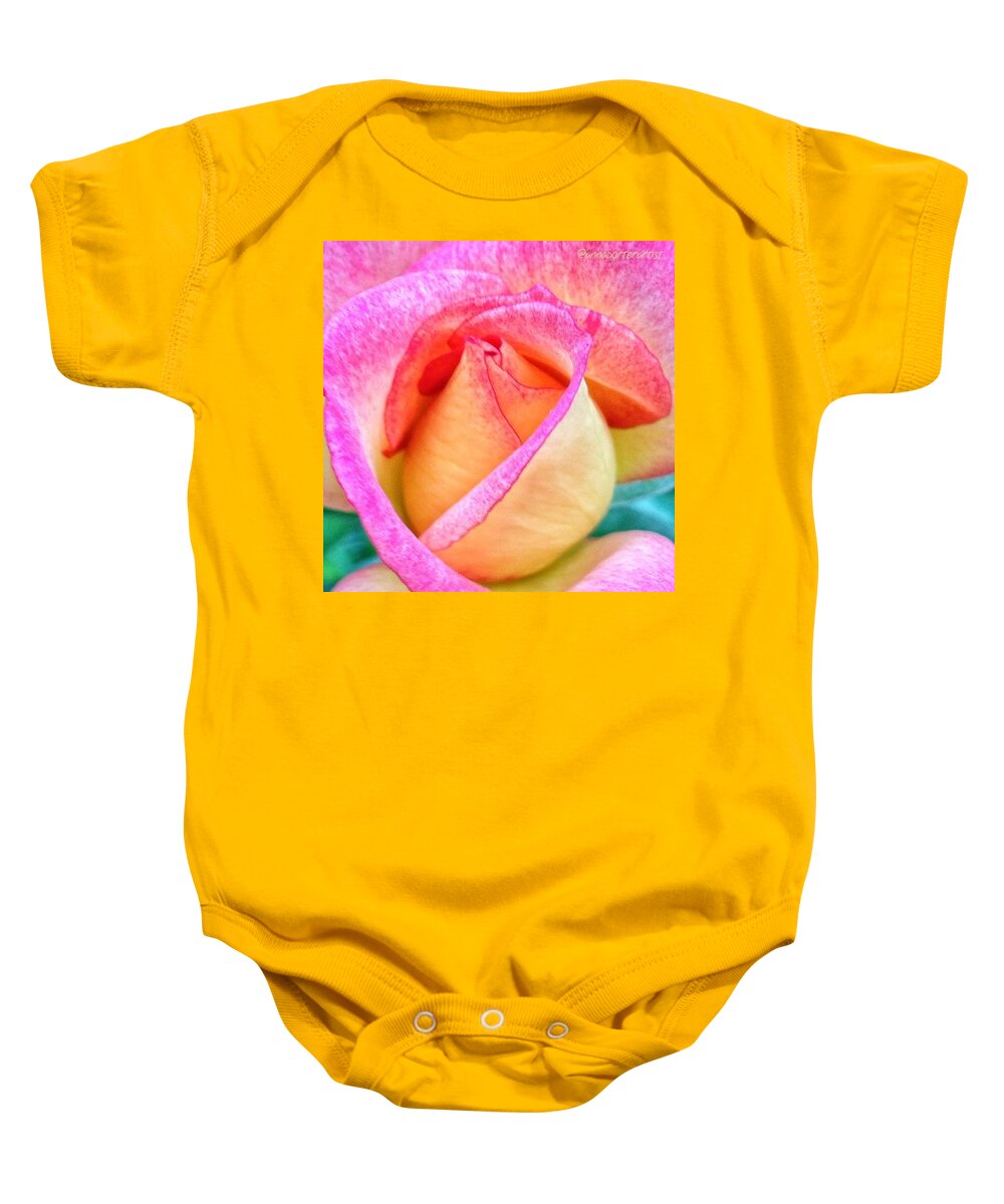 Flowers Baby Onesie featuring the photograph About to Unfold by Anna Porter
