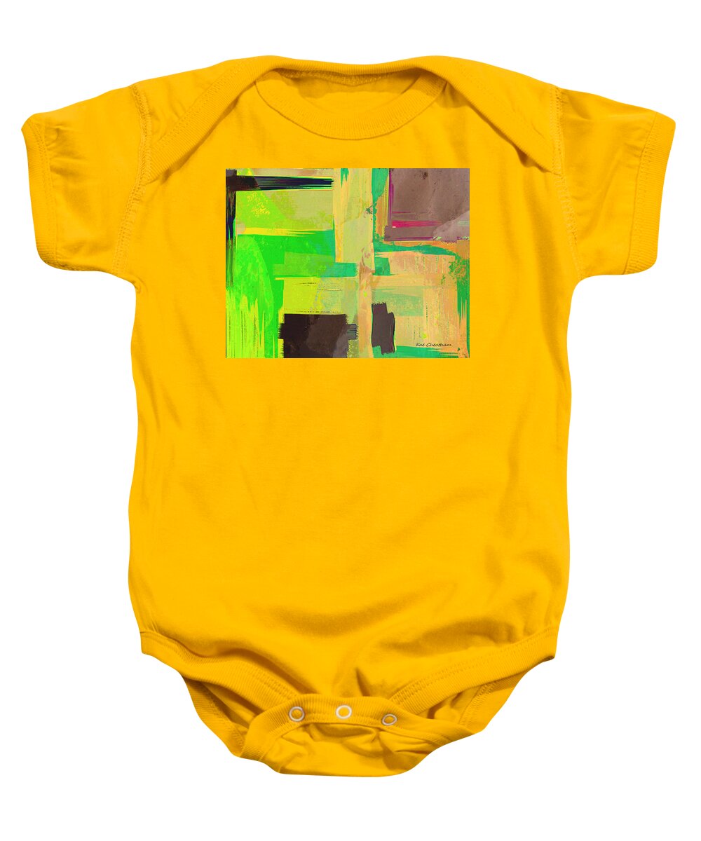 Abstract Art Baby Onesie featuring the digital art Abstract 9 by Kae Cheatham