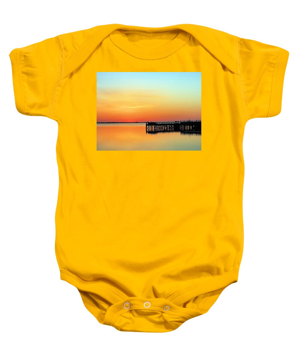 Janice Drew Baby Onesie featuring the photograph April Sunrise by Janice Drew