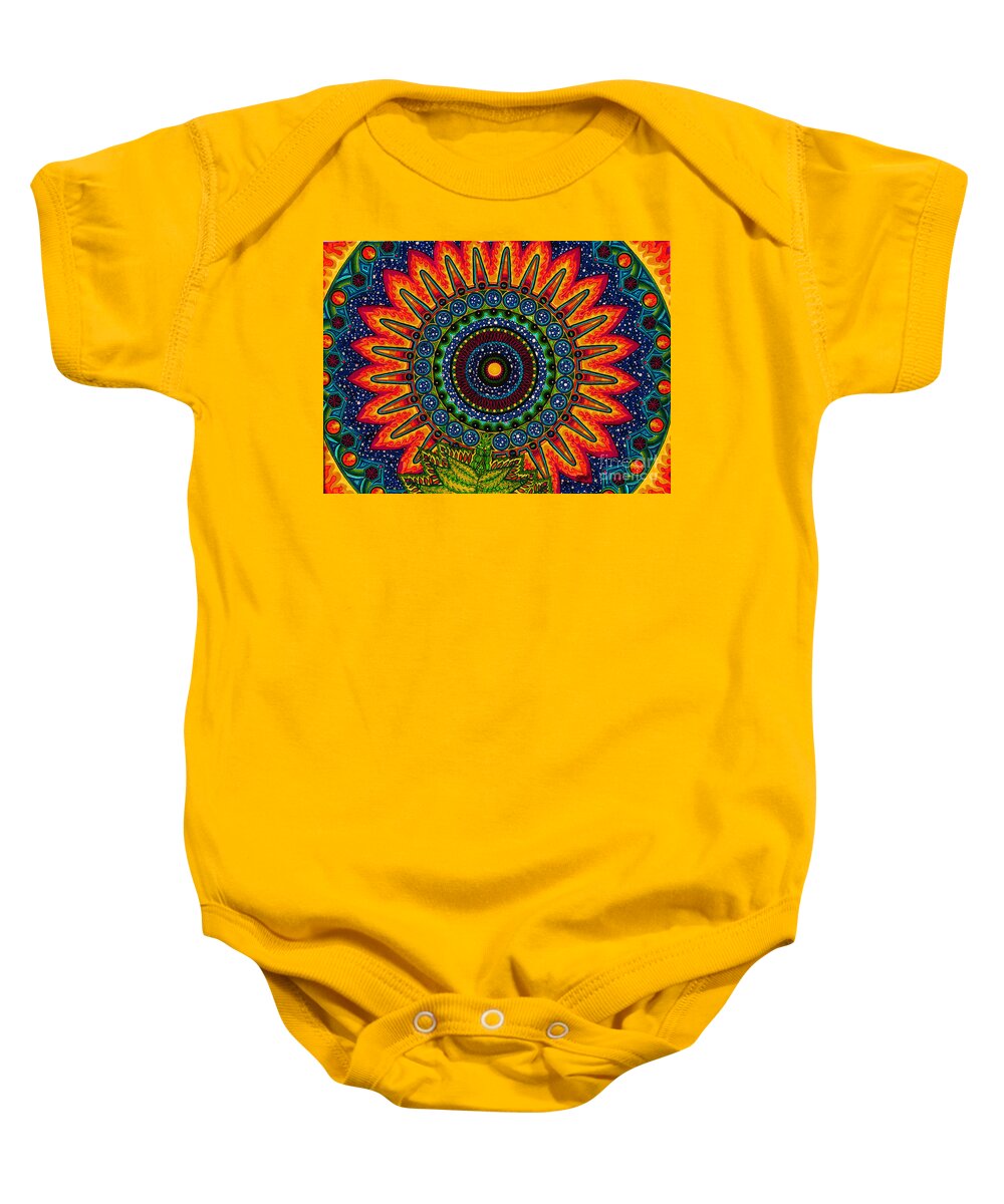 Grid Baby Onesie featuring the drawing Axis of Truth by Baruska A Michalcikova