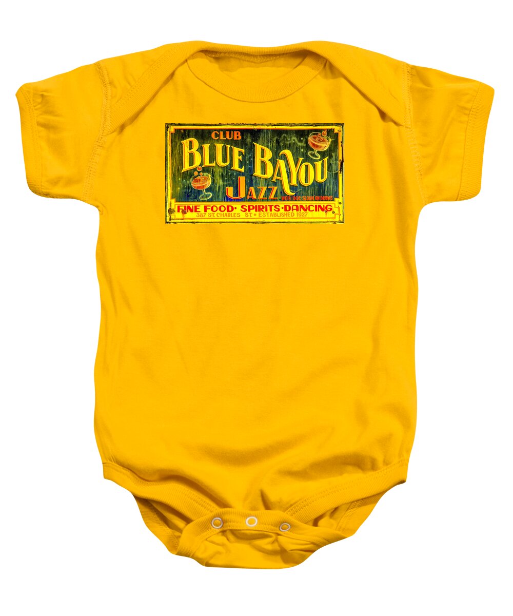 Blue Bayou Baby Onesie featuring the photograph Blue Bayou by Diana Powell