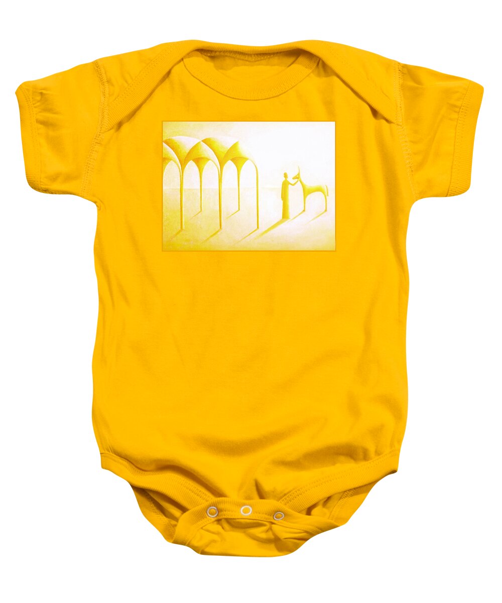 Celestial World Baby Onesie featuring the painting Celestial Dimension by Hartmut Jager