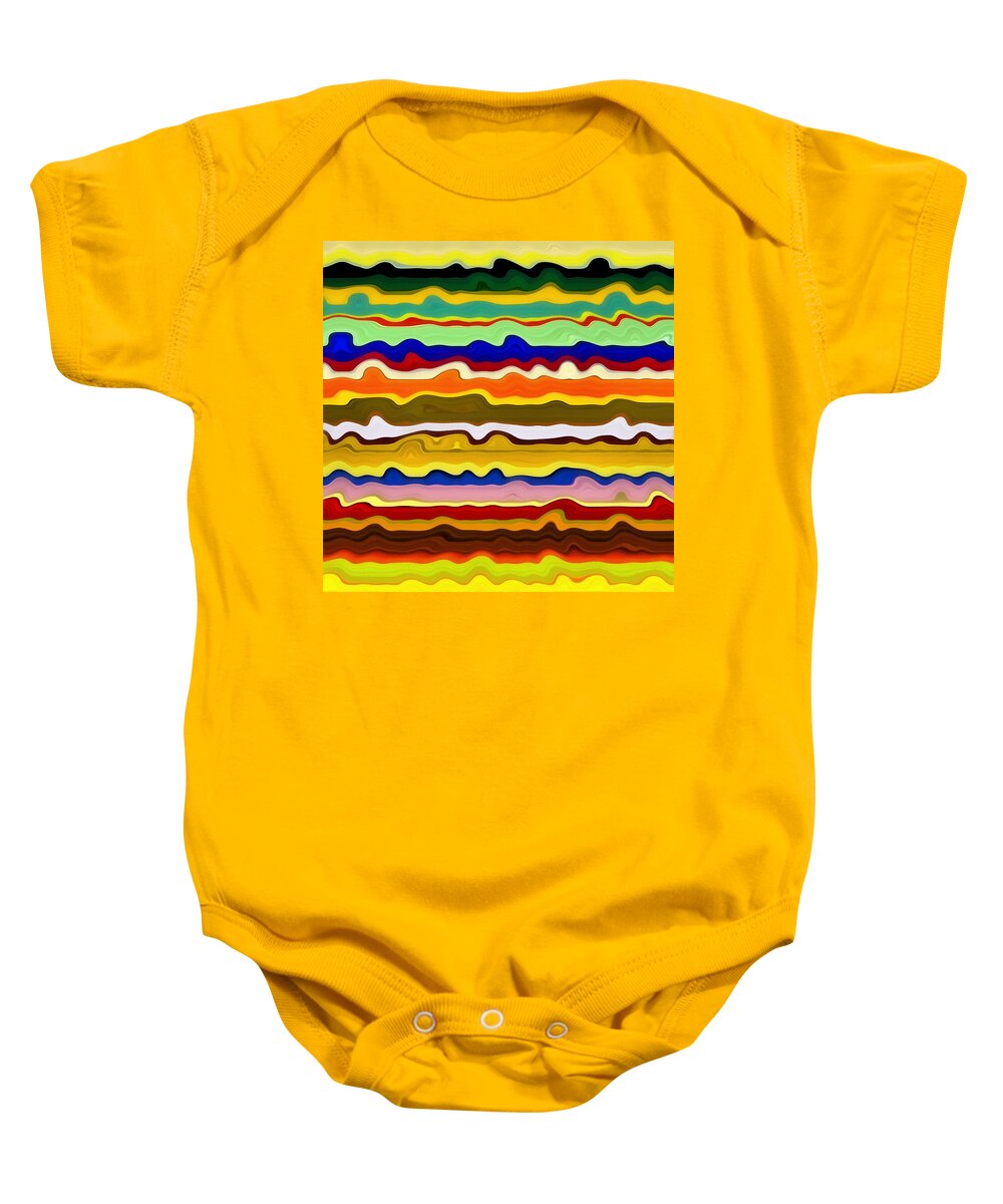 Textural Baby Onesie featuring the painting Color Waves No. 2 by Michelle Calkins