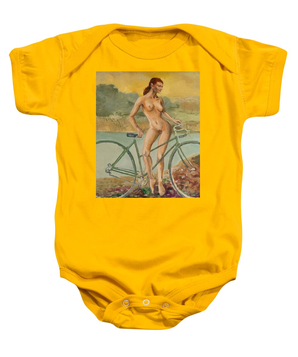 Idyll Baby Onesie featuring the painting Country idyll by Peregrine Roskilly