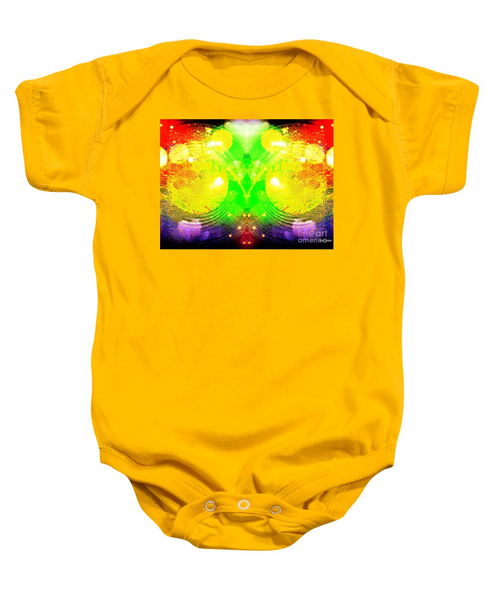 Art Prints Baby Onesie featuring the mixed media Double Vision by Michelle Stradford