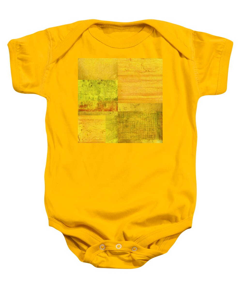 Yellow Baby Onesie featuring the digital art Essence of Yellow 2.0 by Michelle Calkins