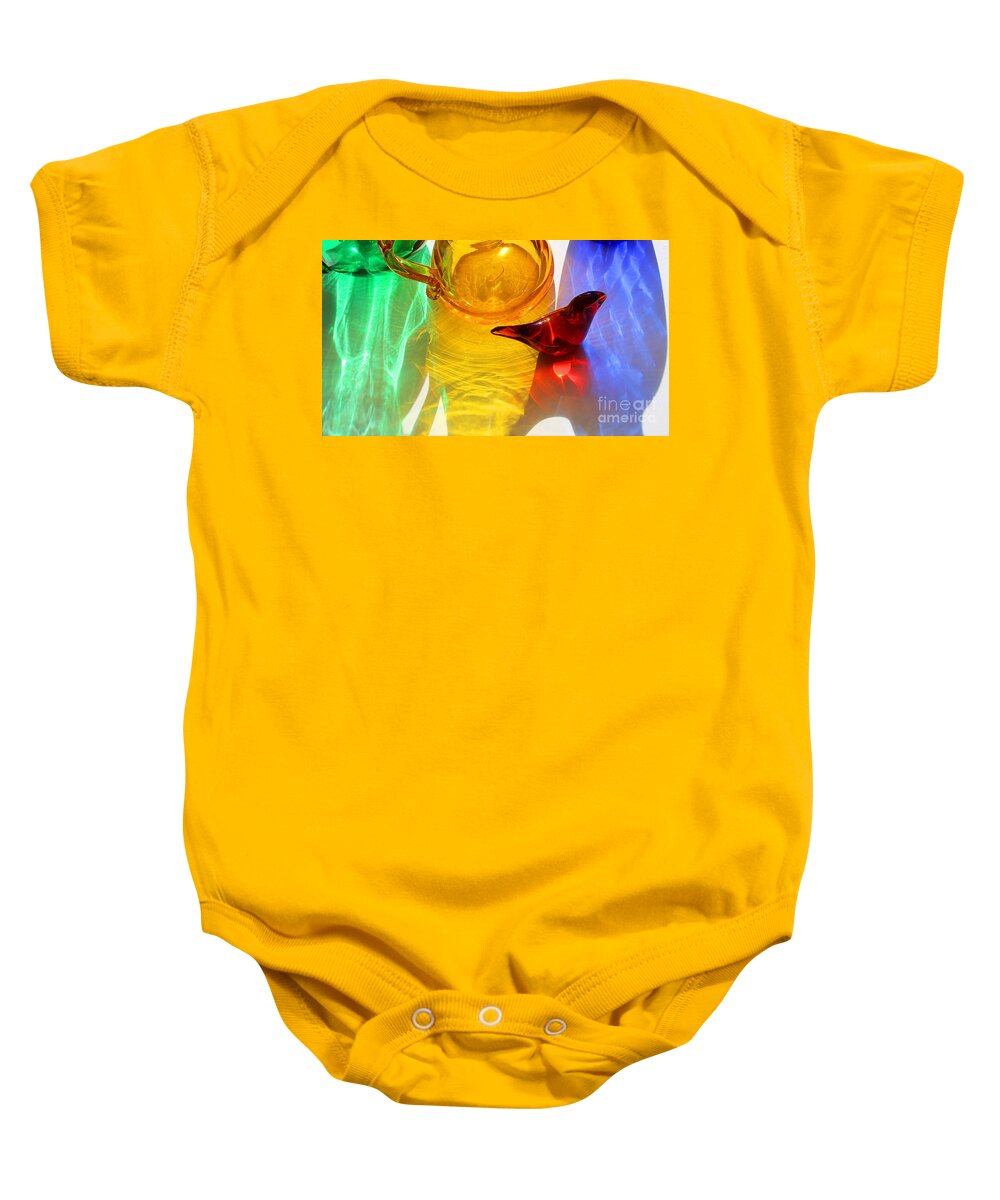 Glass Baby Onesie featuring the photograph Glass Reflections #8 by Karen Adams