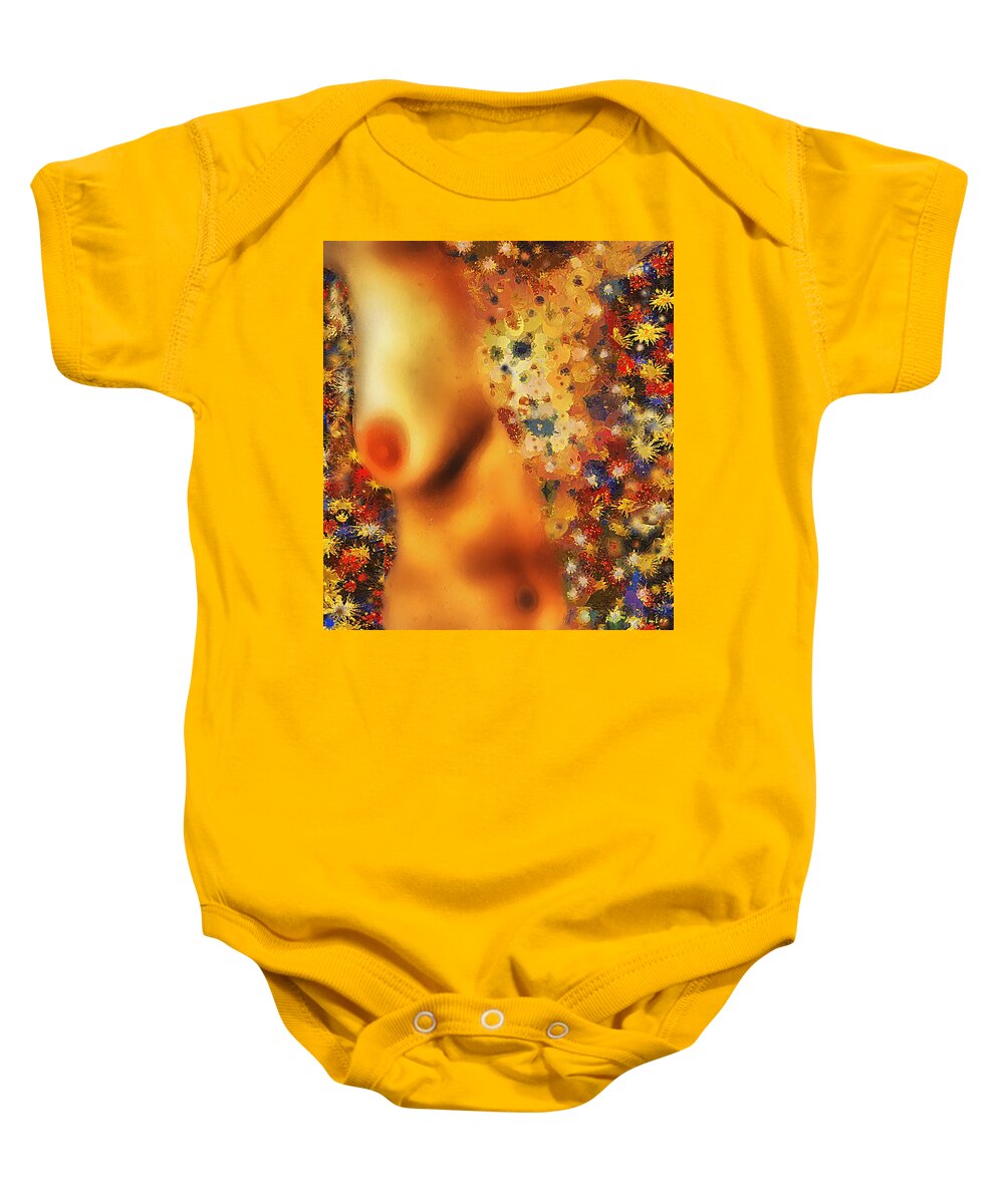 Nude Baby Onesie featuring the painting Gustav Gets Me to Pose by RC DeWinter