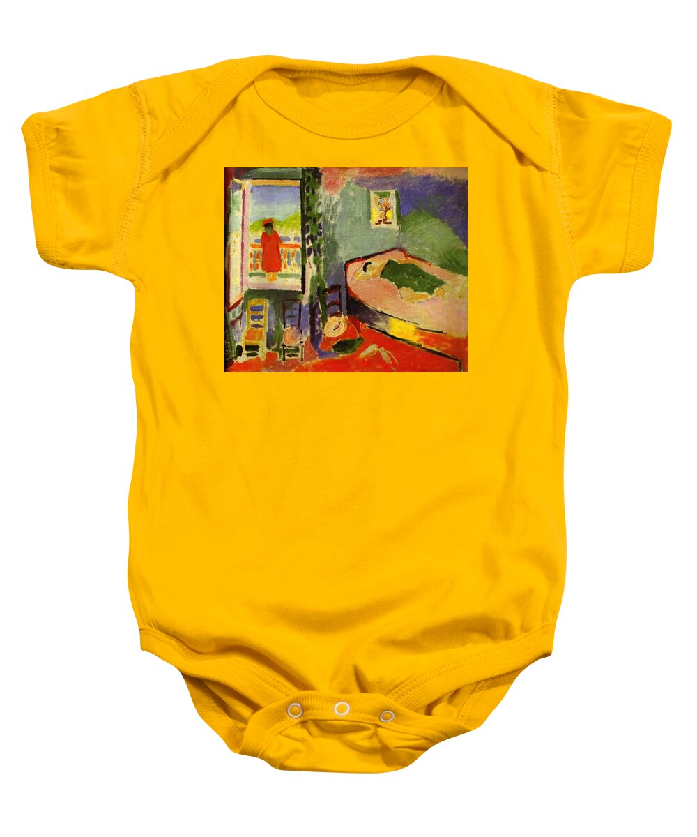 Matisse Baby Onesie featuring the painting Interior At Collioure by Pam Neilands