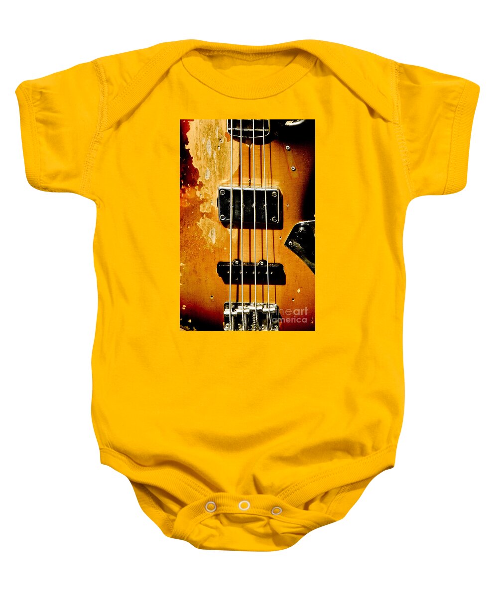 Iphone Baby Onesie featuring the photograph iPhone Bass Guitar by Robert Frederick