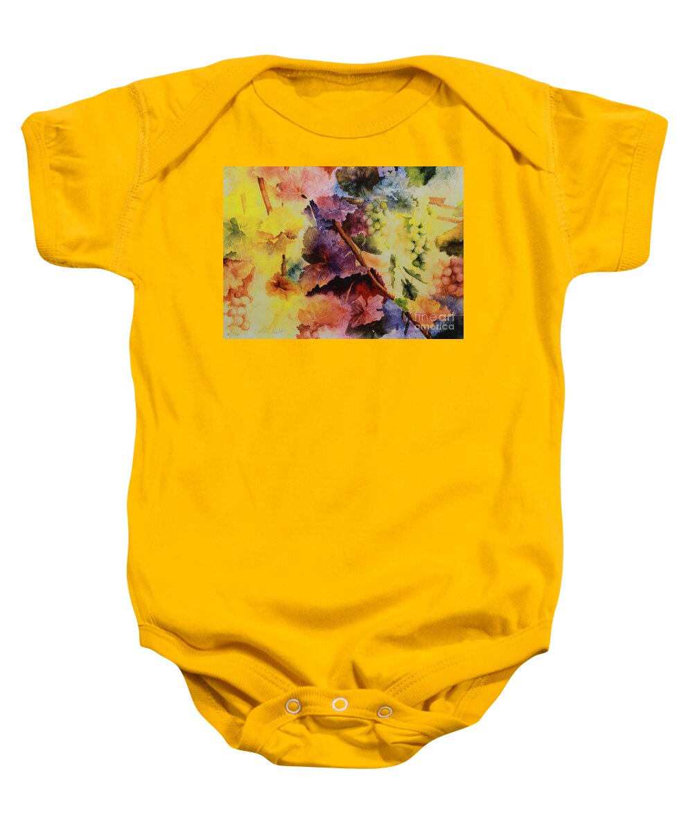 Still Life Baby Onesie featuring the painting Le Magie d' Automne by Maria Hunt