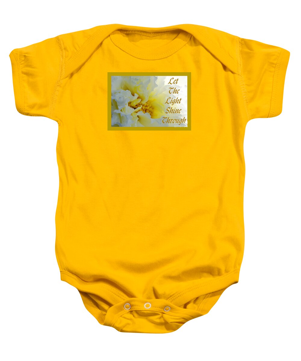 Let Baby Onesie featuring the photograph Let The Light by Wendy Wilton