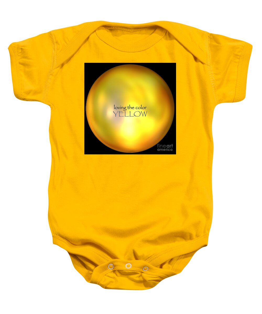 Fsa Baby Onesie featuring the mixed media Loving the Color YELLOW Group avatar by First Star Art