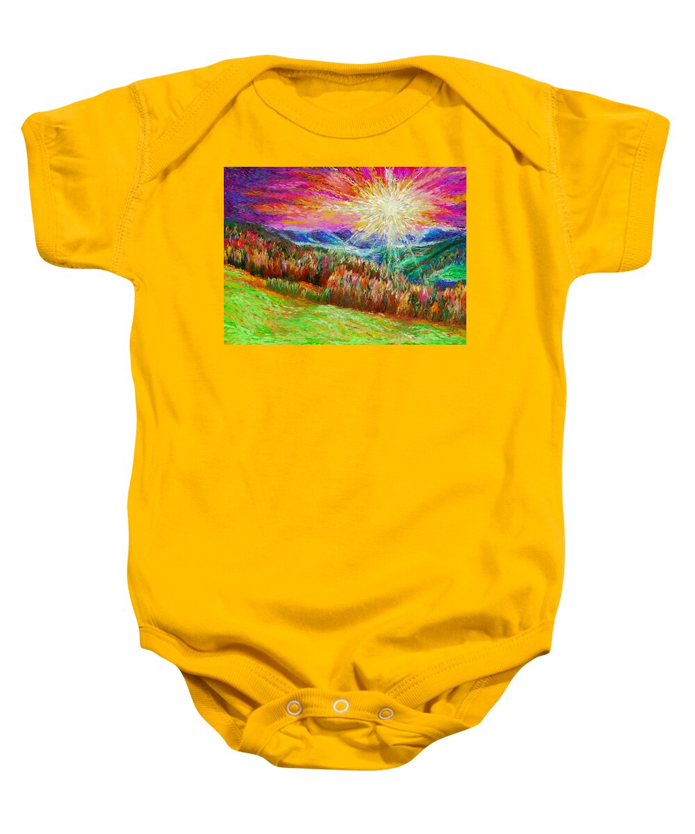 Nature Baby Onesie featuring the painting Nature 1 25 2015 by Hidden Mountain