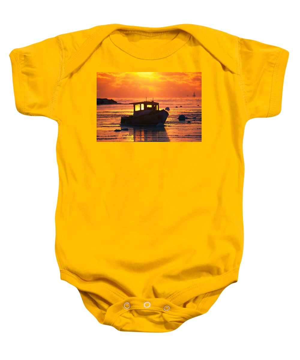 New Dawn Baby Onesie featuring the photograph New Dawn by Eric Gendron