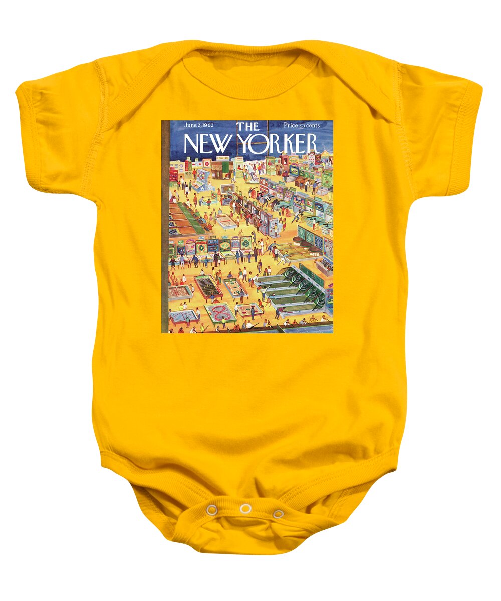 Carnival Baby Onesie featuring the painting New Yorker June 2nd, 1962 by Anatol Kovarsky