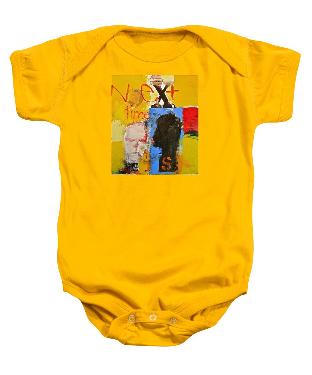 Abstract Paintings Baby Onesie featuring the painting Next Time I'll Listen by Cliff Spohn