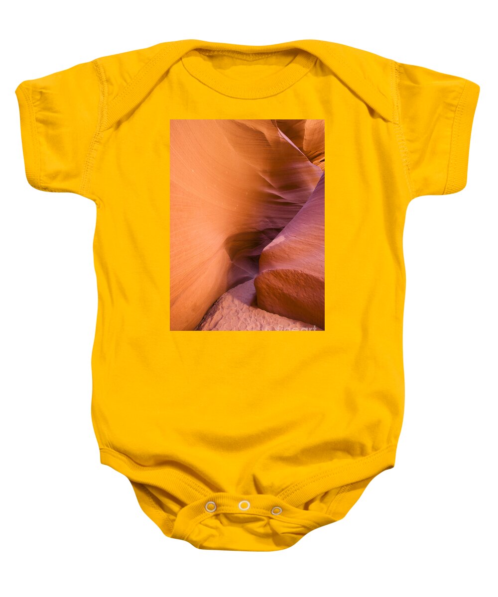 Antelope Canyon Baby Onesie featuring the photograph Orange canyon by Bryan Keil