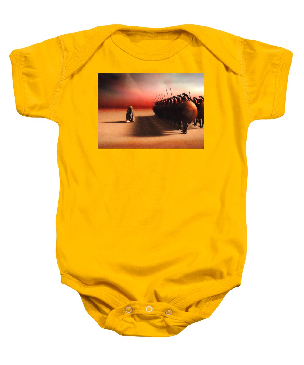 Egypt Baby Onesie featuring the painting Out of Egypt by Bob Orsillo