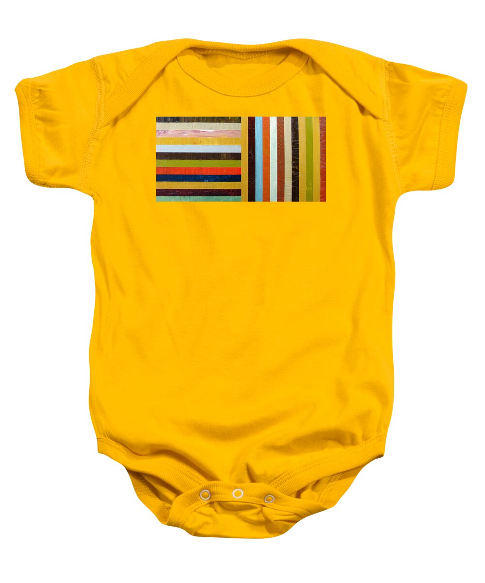 Original Art Baby Onesie featuring the painting Panel Abstract l by Michelle Calkins