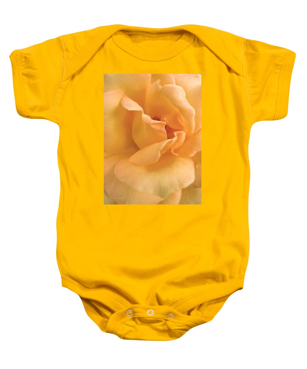 Rose Baby Onesie featuring the photograph Peach Delight by Robert ONeil