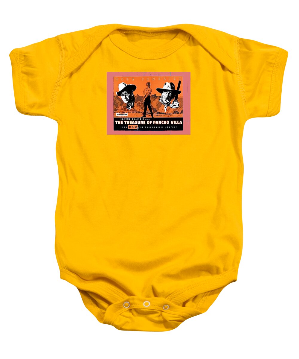 Pressbook The Treasure Of Pancho Villa 1955 Baby Onesie featuring the photograph Pressbook The Treasure of Pancho Villa 1955 by David Lee Guss