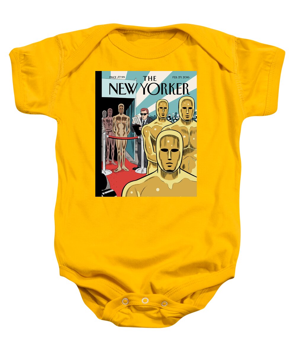Oscars Baby Onesie featuring the painting Privileged Characters by Daniel Clowes